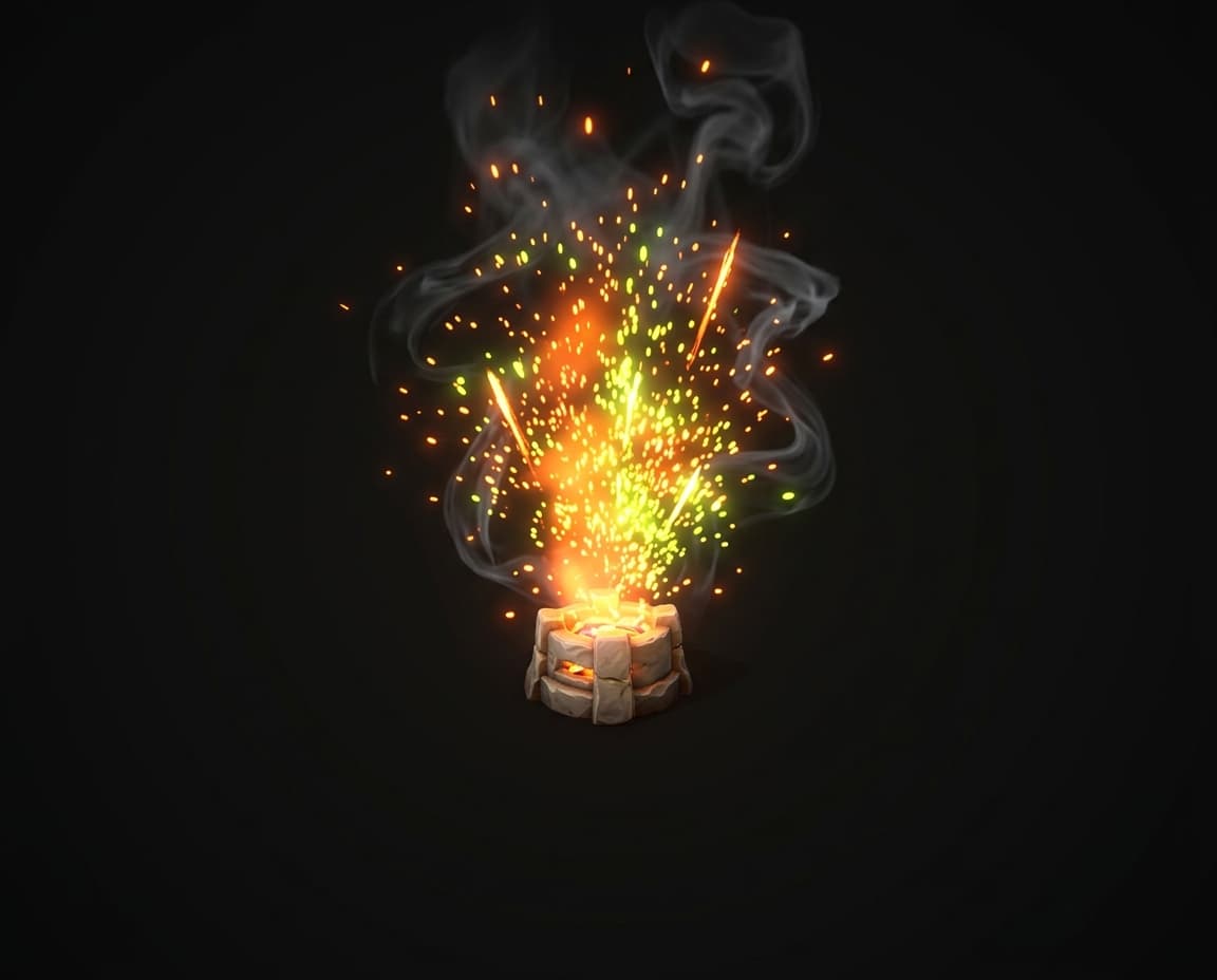 ParticleEmitter recipe, parented to the forge